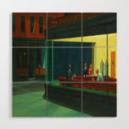  Edward Hopper - Night Hawks Wood Wall Art Gallery Image 1