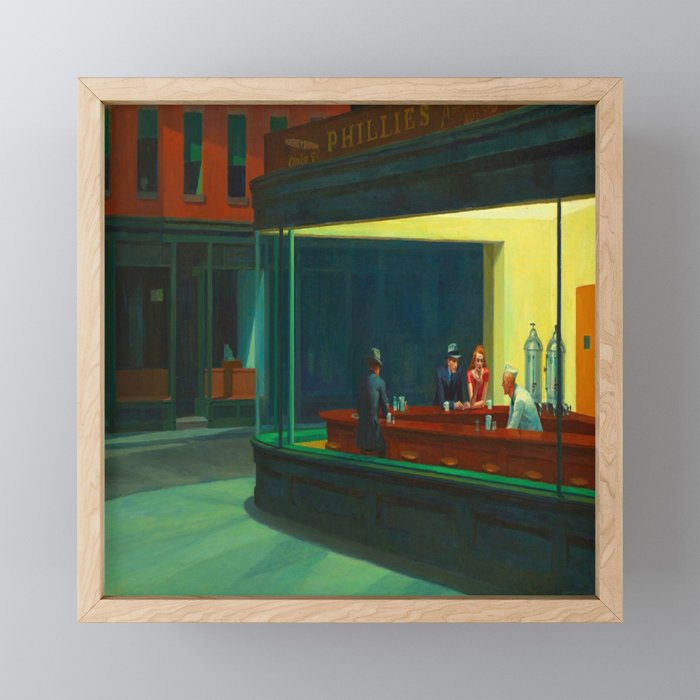  Edward Hopper - Night Hawks Mini Art Print Gallery Image 1