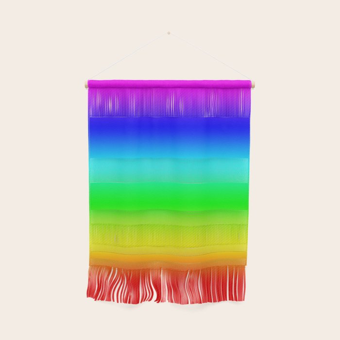 Modern Bright Rainbow Colors Ombre Wall Hanging Gallery Image 1
