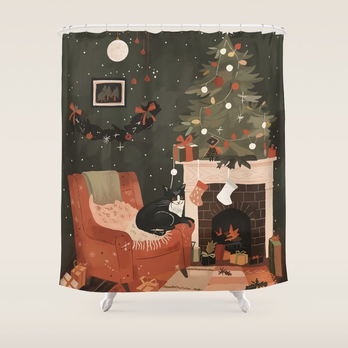 Warm and Festive Shower Curtain Gallery Image 1