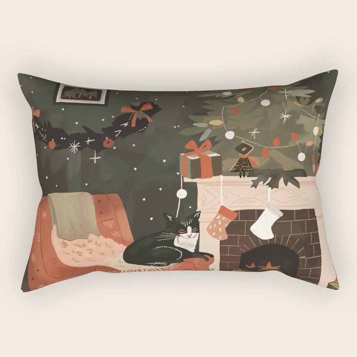 Warm and Festive Rectangular Pillow Gallery Image 2