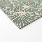 Decorative Nature Pattern, Sage Green and Ivory, Floral Prints Welcome Mat Gallery Image 2