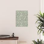 Decorative Nature Pattern, Sage Green and Ivory, Floral Prints Poster Gallery Image 2