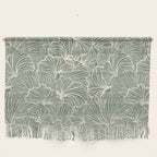 Decorative Nature Pattern, Sage Green and Ivory, Floral Prints Wall Hanging Gallery Image 1