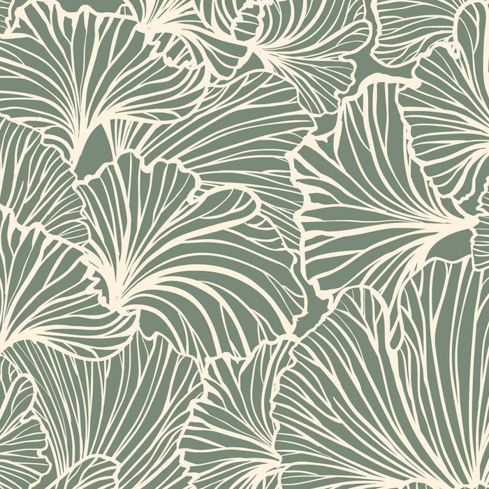 Decorative Nature Pattern, Sage Green and Ivory, Floral Prints Coffee Mug Gallery Image 2