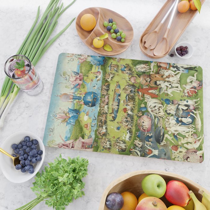 The Garden of Earthly Delights by Hieronymus Bosch Cutting Board Gallery Image 2