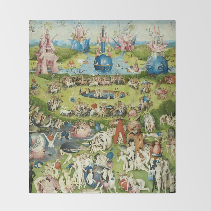 The Garden of Earthly Delights by Hieronymus Bosch Throw Blanket Gallery Image 2