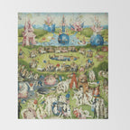 The Garden of Earthly Delights by Hieronymus Bosch Throw Blanket Gallery Image 2