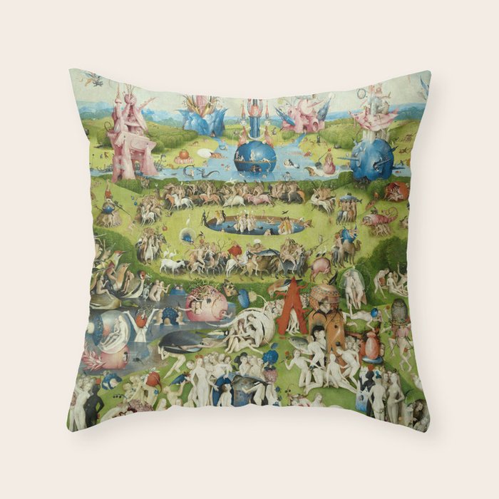 The Garden of Earthly Delights by Hieronymus Bosch Throw Pillow Gallery Image 1