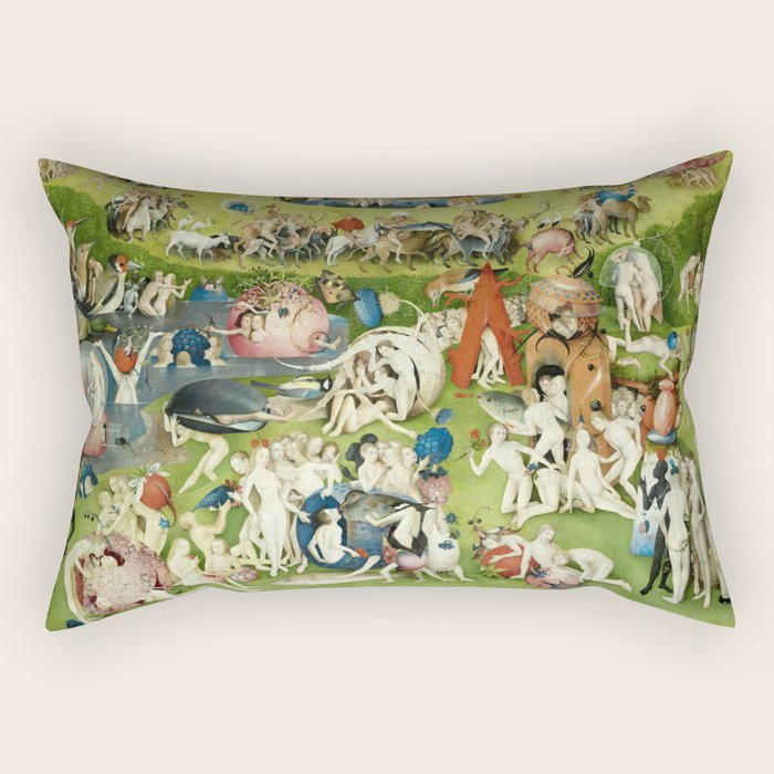 The Garden of Earthly Delights by Hieronymus Bosch Rectangular Pillow Gallery Image 1