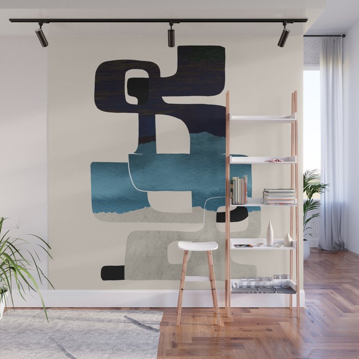 Modern Abstract Shapes 102 Wall Mural Gallery Image 1
