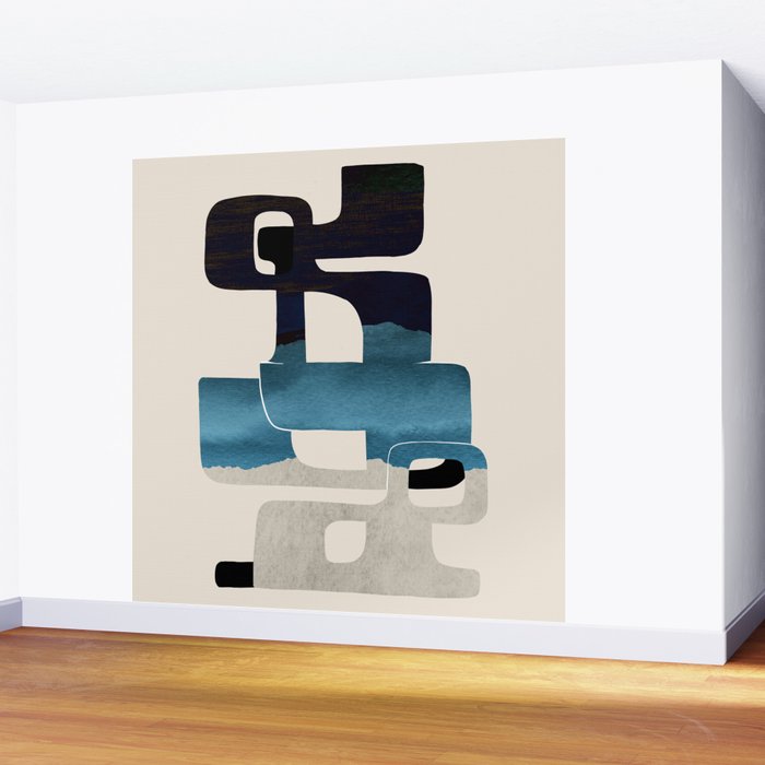 Modern Abstract Shapes 102 Wall Mural Gallery Image 2