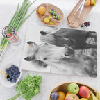 Black and White Horses Cutting Board Gallery Image 2