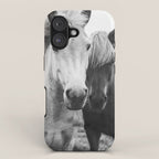 Black and White Horses iPhone Case Gallery Image 1