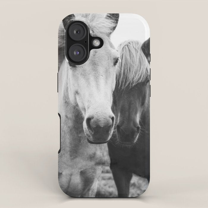 Black and White Horses iPhone Case Gallery Image 1