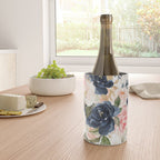 Navy Pink Watercolor Floral Pattern Nursery Flowers Wine Chiller Gallery Image 4