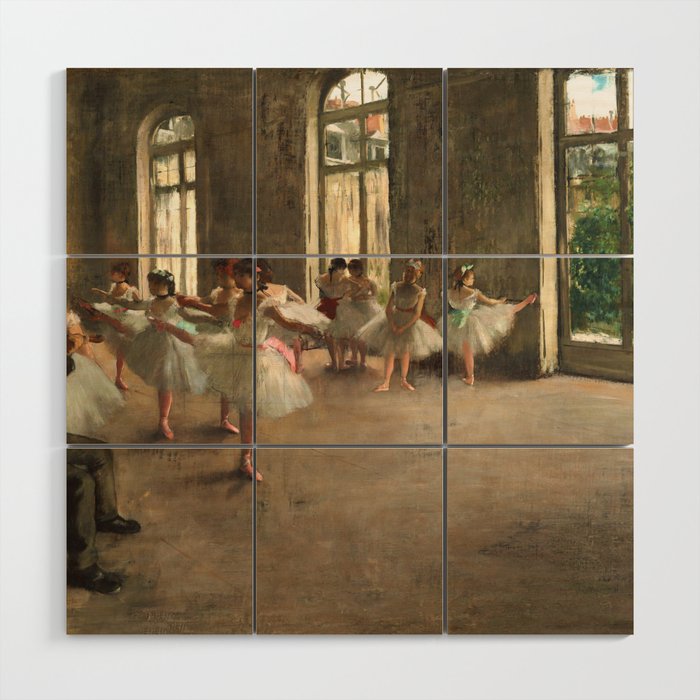 Edgar Degas "Ballet examination" Wood Wall Art Gallery Image 1