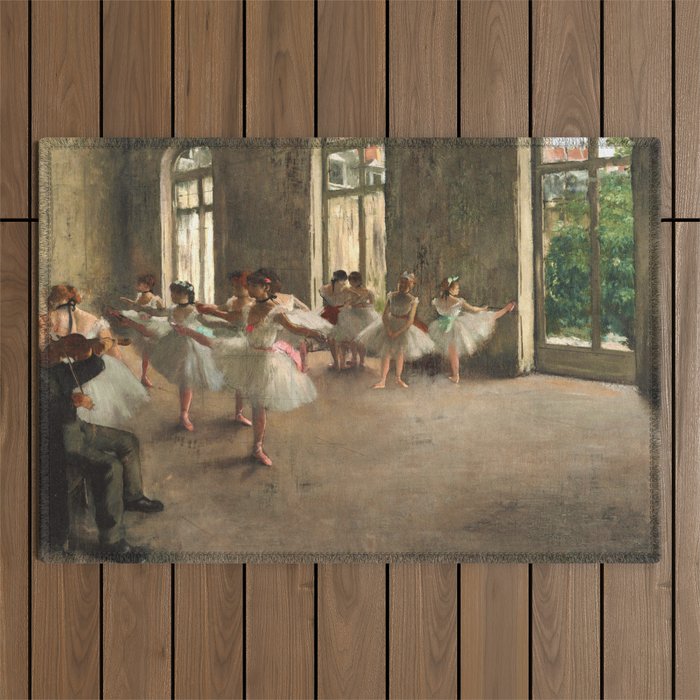 Edgar Degas "Ballet examination" Outdoor Rug Gallery Image 1