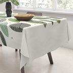 Mid-Century Green Leaves Tablecloth Gallery Image 3