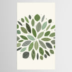 Mid-Century Green Leaves Tablecloth Gallery Image 2