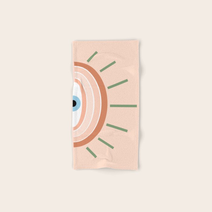 Retro evil eye - neutrals Towels Gallery Image 1