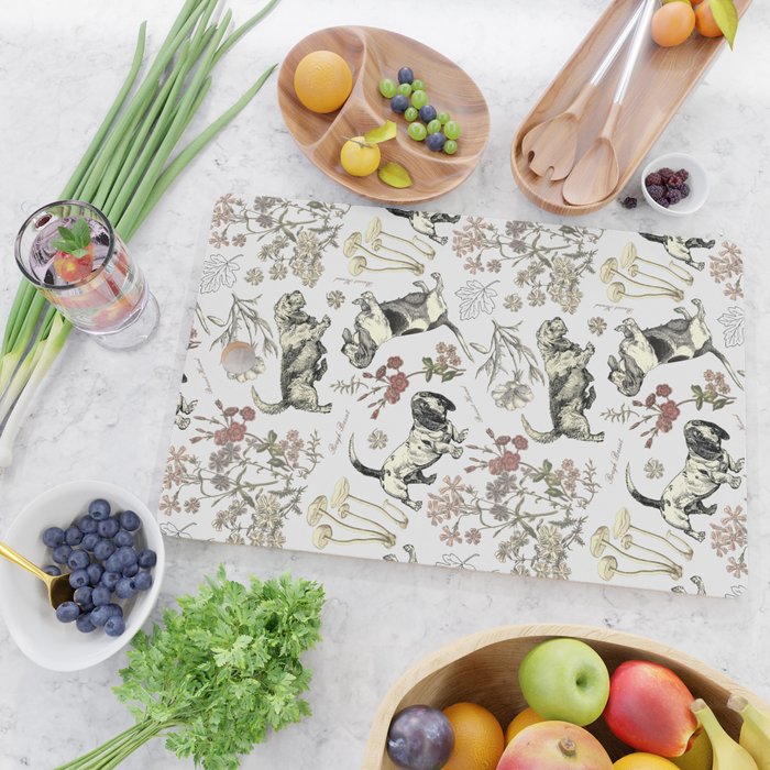 BASSET HOUNDS and MAGICAL MUSCHROOMS  Cutting Board Gallery Image 2