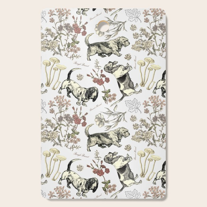 BASSET HOUNDS and MAGICAL MUSCHROOMS  Cutting Board Gallery Image 1
