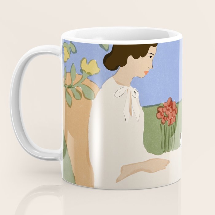 Lady and her dog Coffee Mug Gallery Image 3