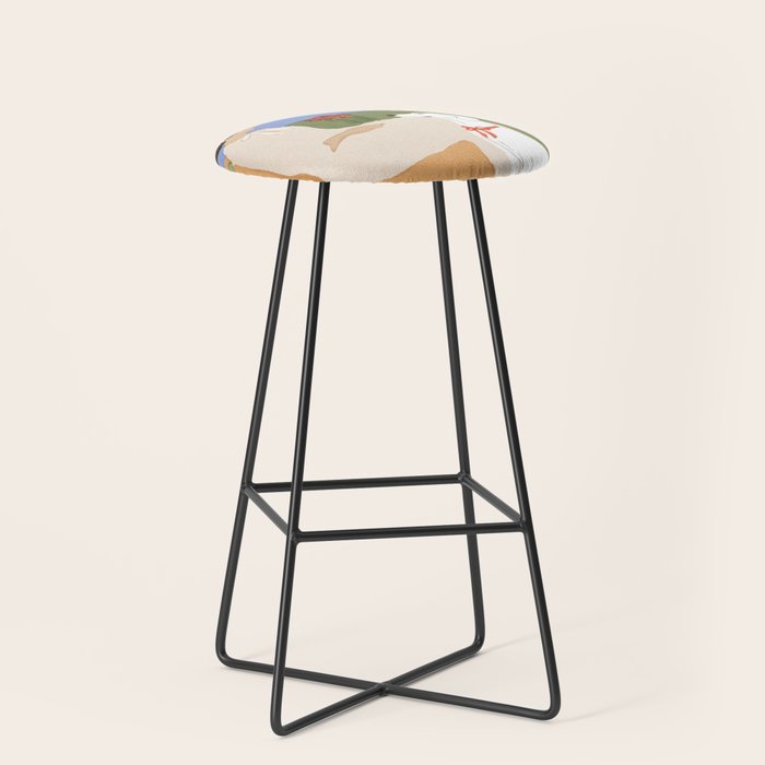 Lady and her dog Stool Gallery Image 1