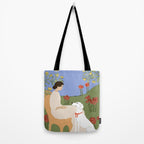 Lady and her dog Tote Bag Gallery Image 2