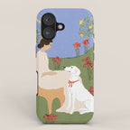 Lady and her dog iPhone Case Gallery Image 1