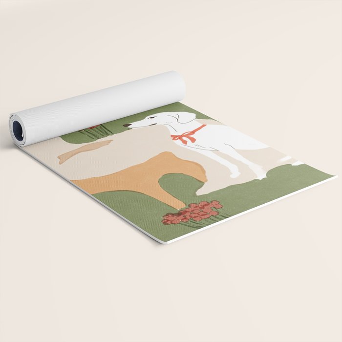 Lady and her dog Yoga Mat Gallery Image 2