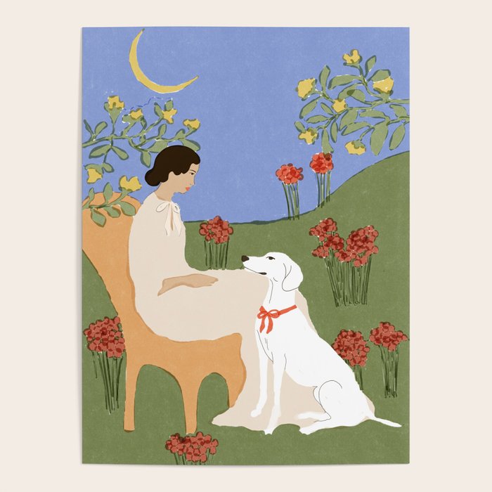 Lady and her dog Poster Gallery Image 4