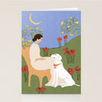 Lady and her dog Stationery Card Gallery Image 2