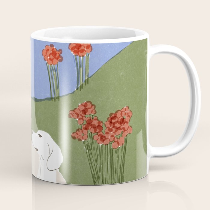 Lady and her dog Coffee Mug Gallery Image 1