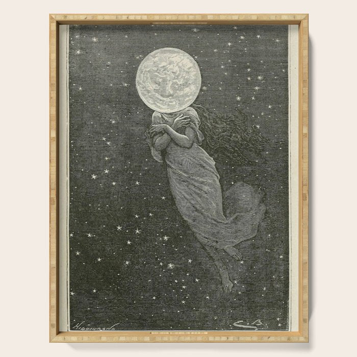 Antique Moon Woman Serving Tray Gallery Image 1