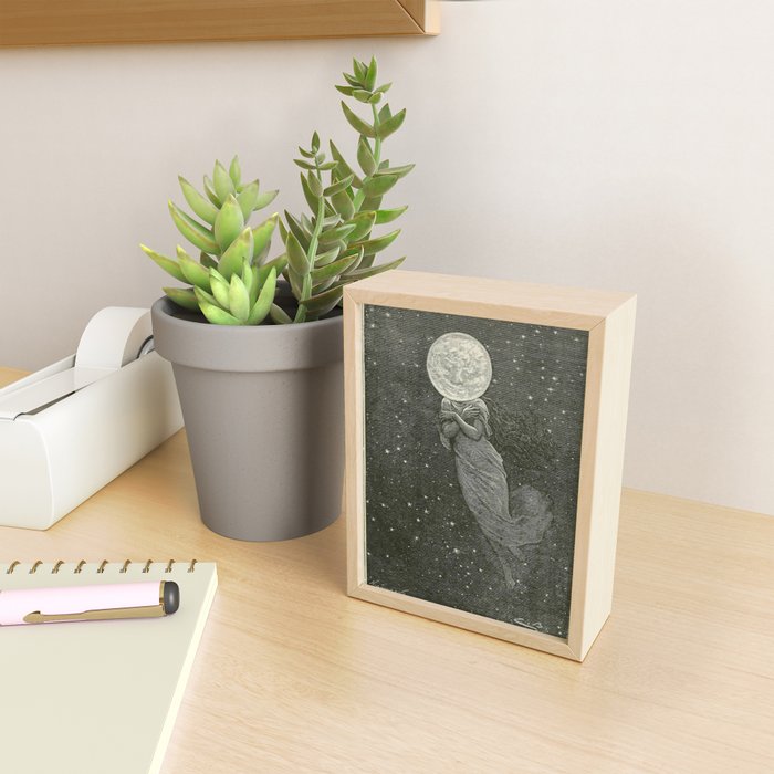 Antique Moon Woman Mini Art Print Gallery Image 2
