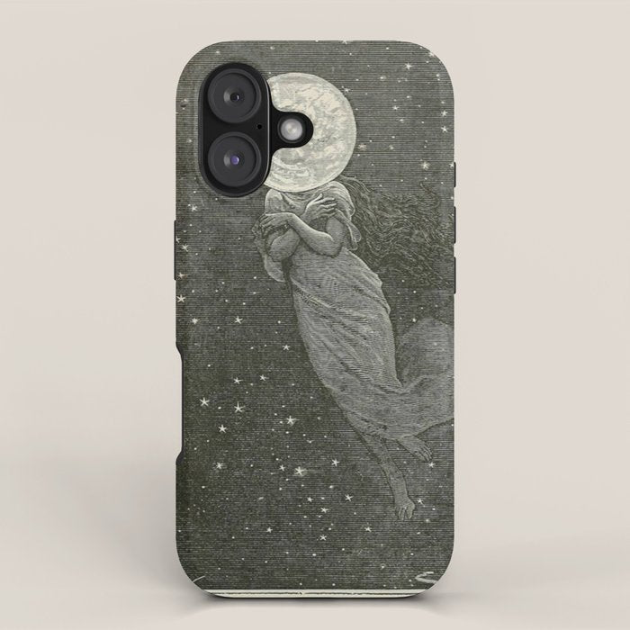 Antique Moon Woman iPhone Case Gallery Image 1