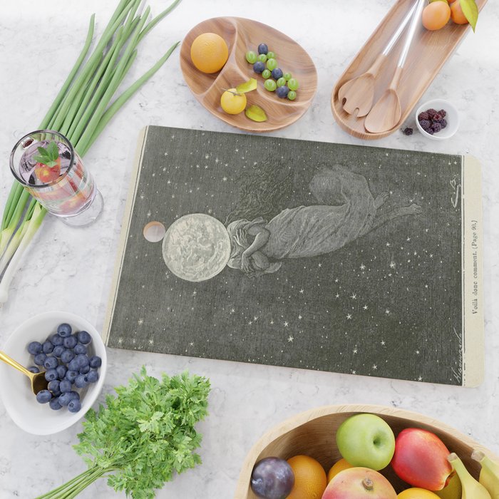 Antique Moon Woman Cutting Board Gallery Image 2