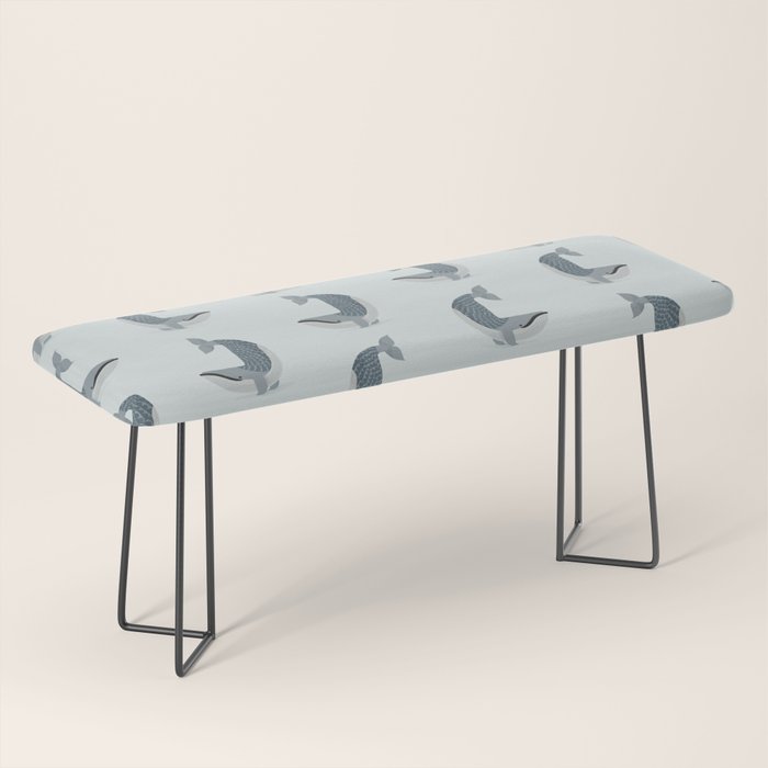 Whimsical Blue Whale Bench Gallery Image 1