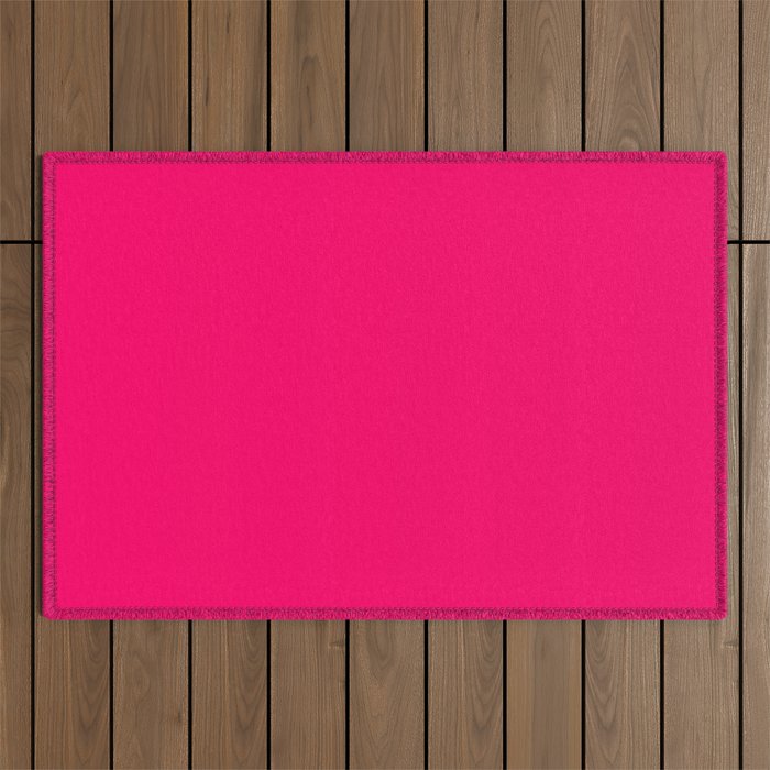 Bright Fluorescent Pink Neon Outdoor Rug Gallery Image 1