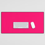 Bright Fluorescent Pink Neon Desk Mat Gallery Image 1