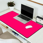Bright Fluorescent Pink Neon Desk Mat Gallery Image 2