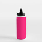 Bright Fluorescent Pink Neon Water Bottle Gallery Image 3