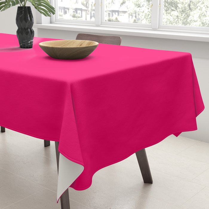 Bright Fluorescent Pink Neon Tablecloth Gallery Image 3
