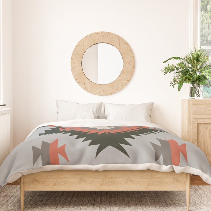 New Mexico Southwest Santa Fe Tribal Indian Pattern Duvet Cover Gallery Image 3