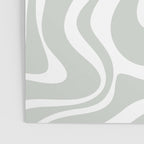 Liquid Swirl Abstract Pattern in Light Sage Gray and White Poster Gallery Image 3
