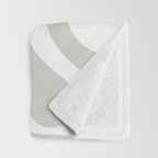 Liquid Swirl Abstract Pattern in Light Sage Gray and White Throw Blanket Gallery Image 3