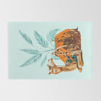 Camel Ride, Modern Bohemian Eclectic Animals, India Culture Travel Palm Desert Painting Rug Gallery Image 2