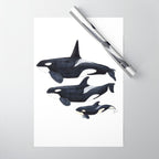 Orca (Orcinus orca) Wrapping Paper Gallery Image 1